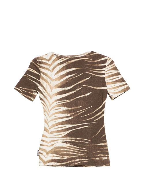 T-shirt donna maniche corte con stampa animalier JUST CAVALLI | 80PAHE02CJ112R83